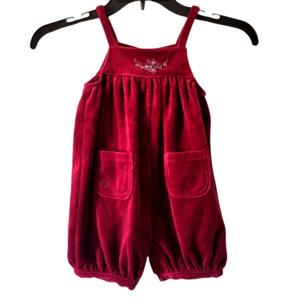 Ralph Lauren Burgundy Velvet Jumpsuit